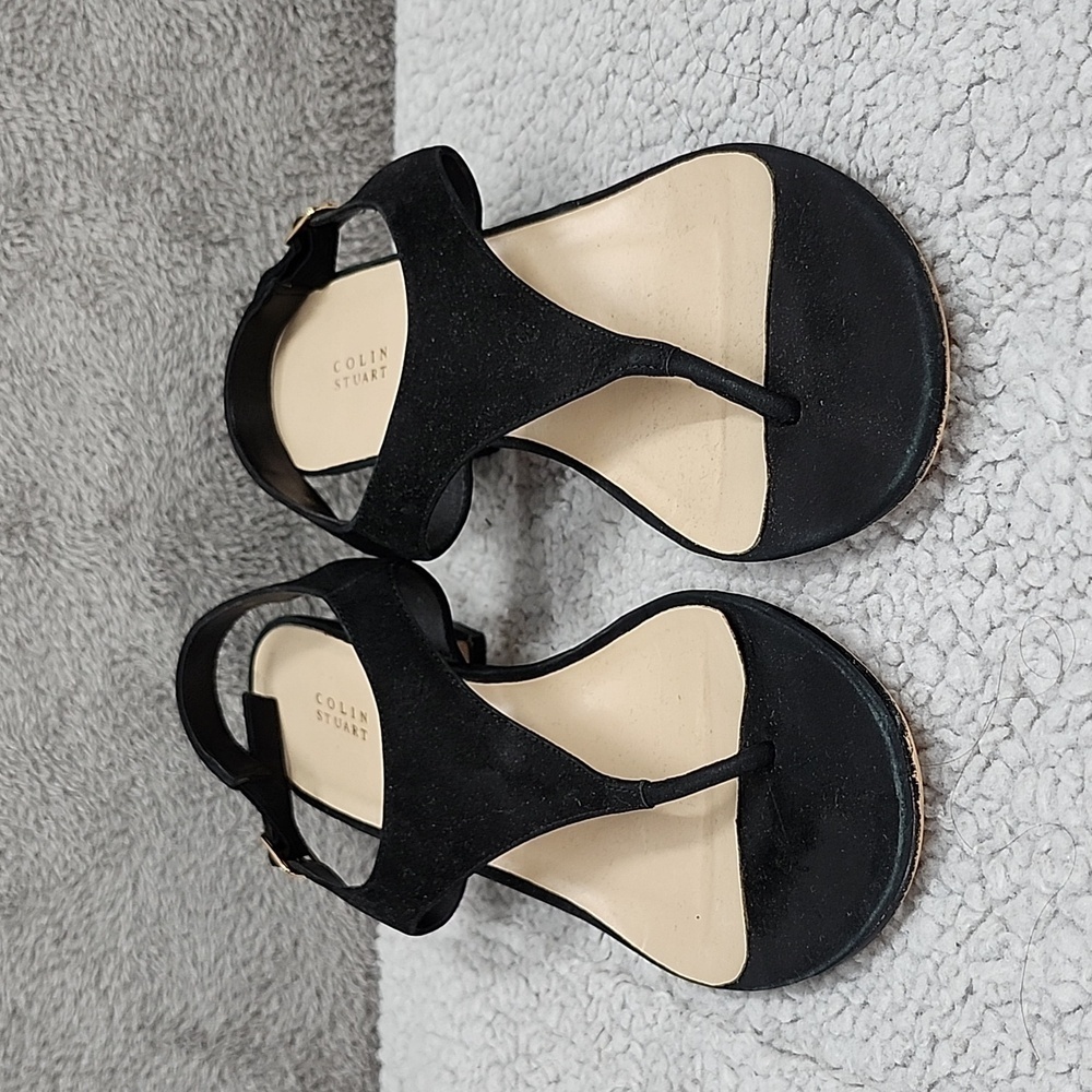 Colin Stuart align slingback black sandals Womens Size 8